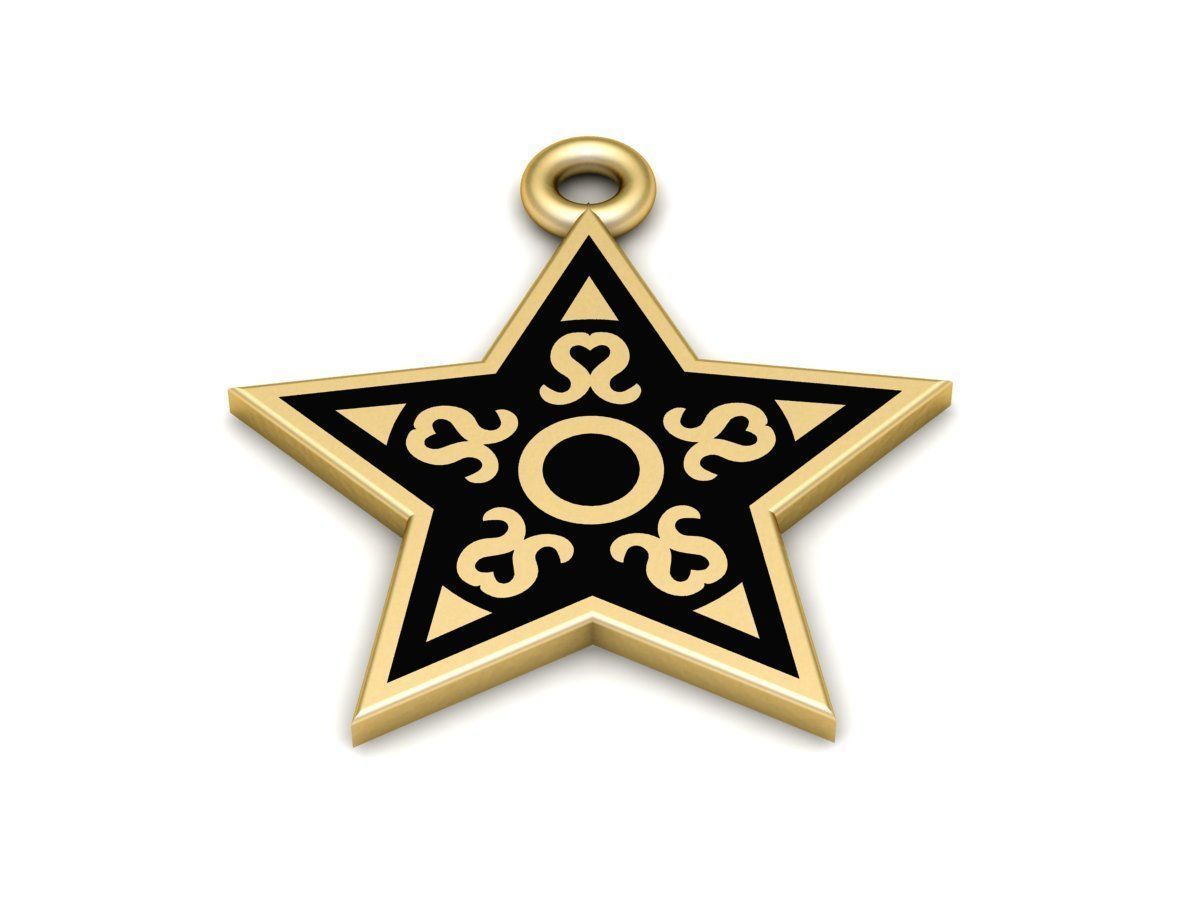 Star Neckalce  3D print model_2