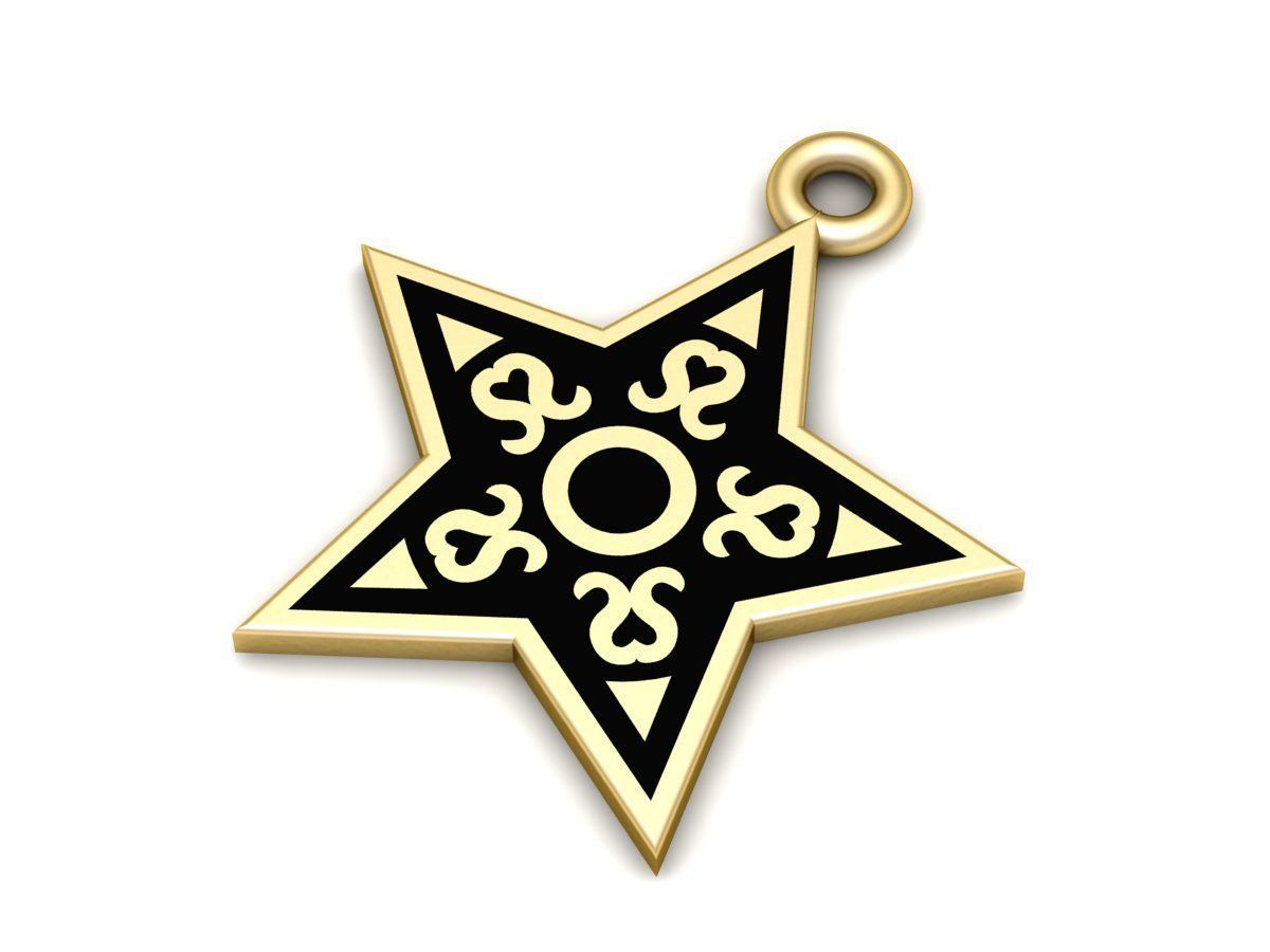 Star Neckalce  3D print model_1