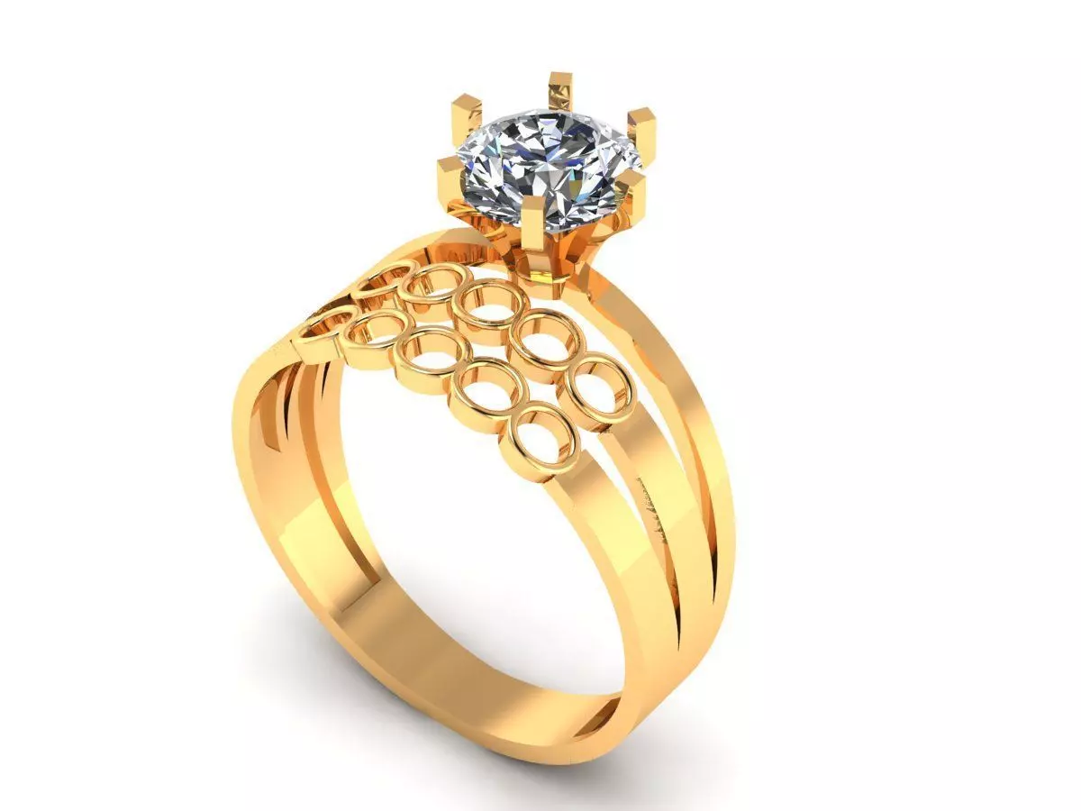 Solitaire Ring 01 3D print model