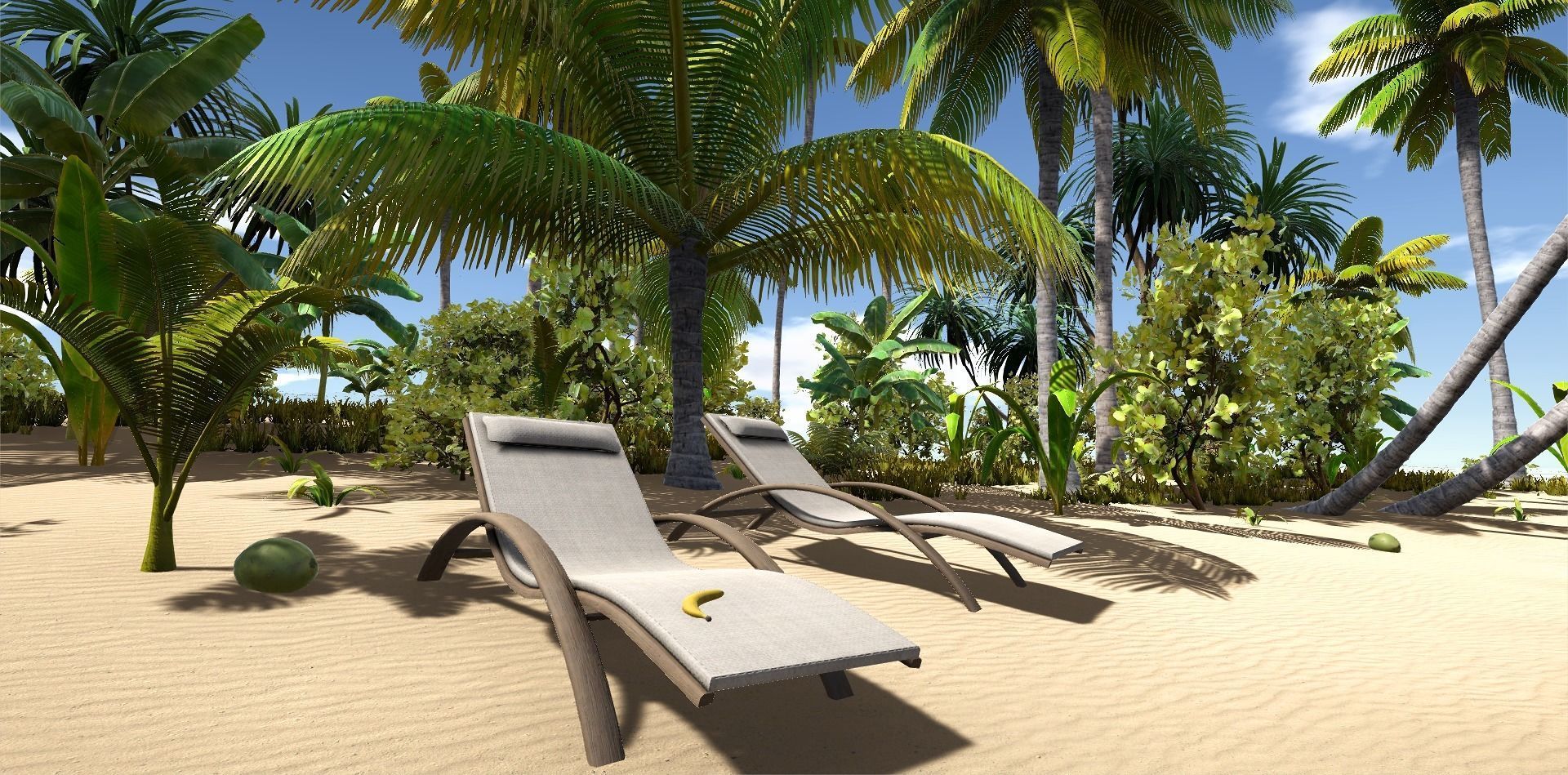  Tropical Plants For Game Engines UE4 asset and Unity3d asset ST Low-poly 3D model_9