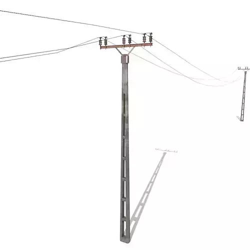 Electricity Pole 20 Weathered