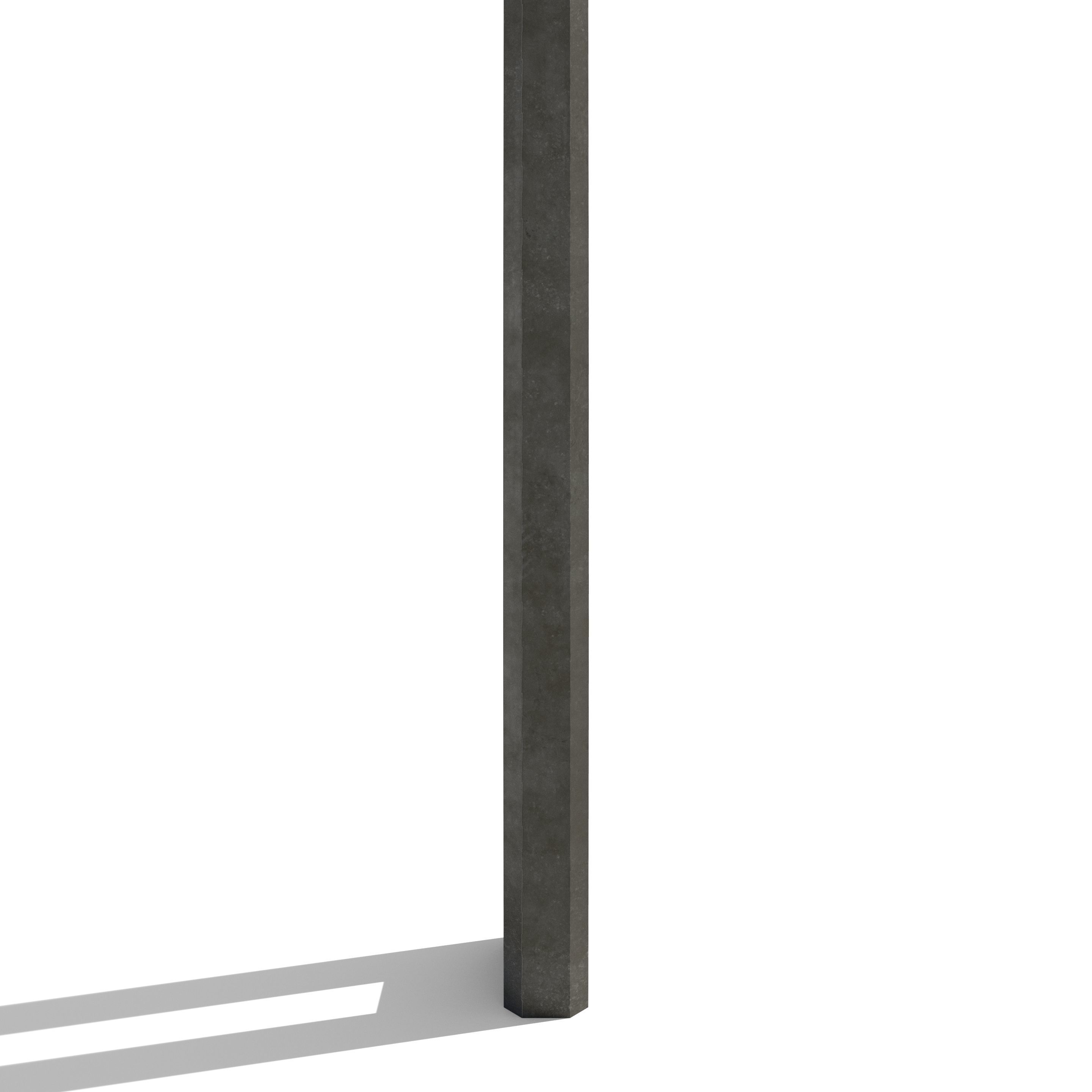 Electricity Pole 20 Weathered Low-poly 3D model_2