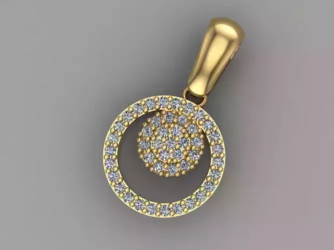 GC GOLD H234-Diamond gold NECKLACE