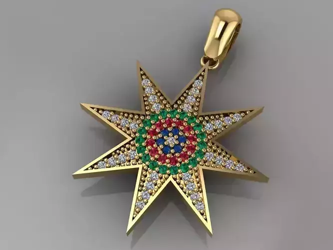 GC GOLD H236-Star Diamond Gold necklace