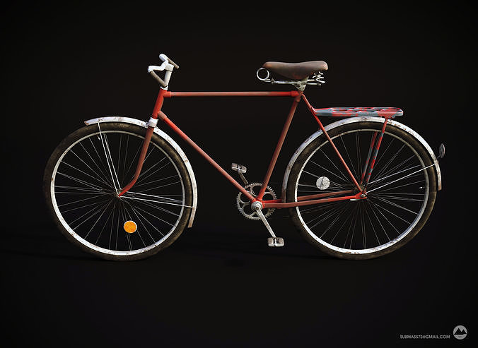 Old Bicycle Low-poly 3D model
