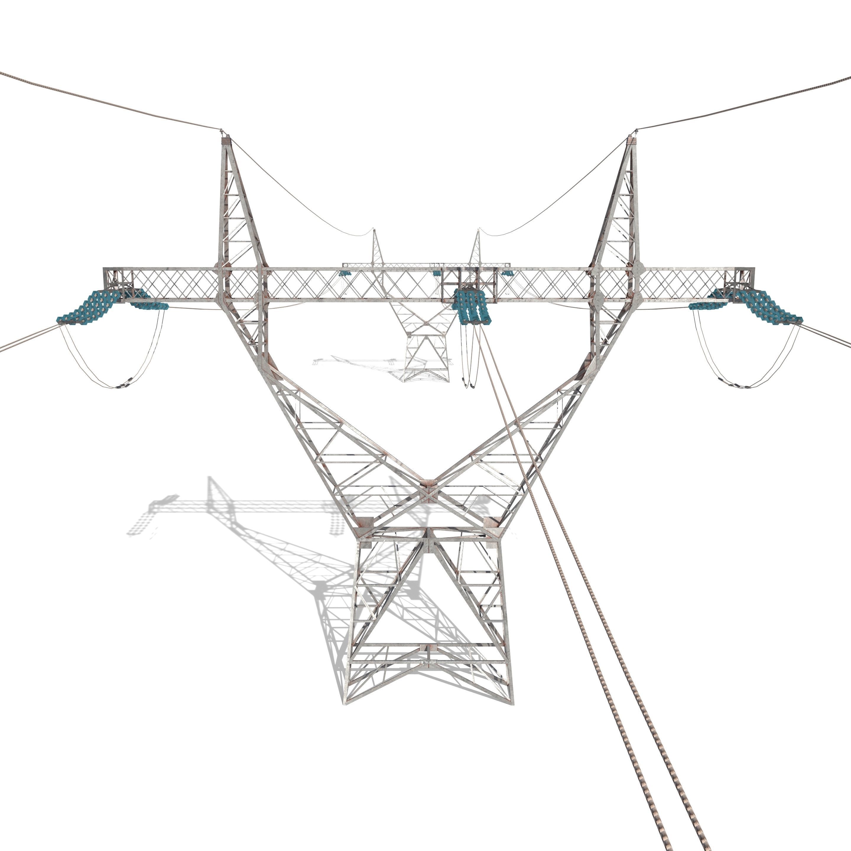 Electricity Pole 21 3D model_4