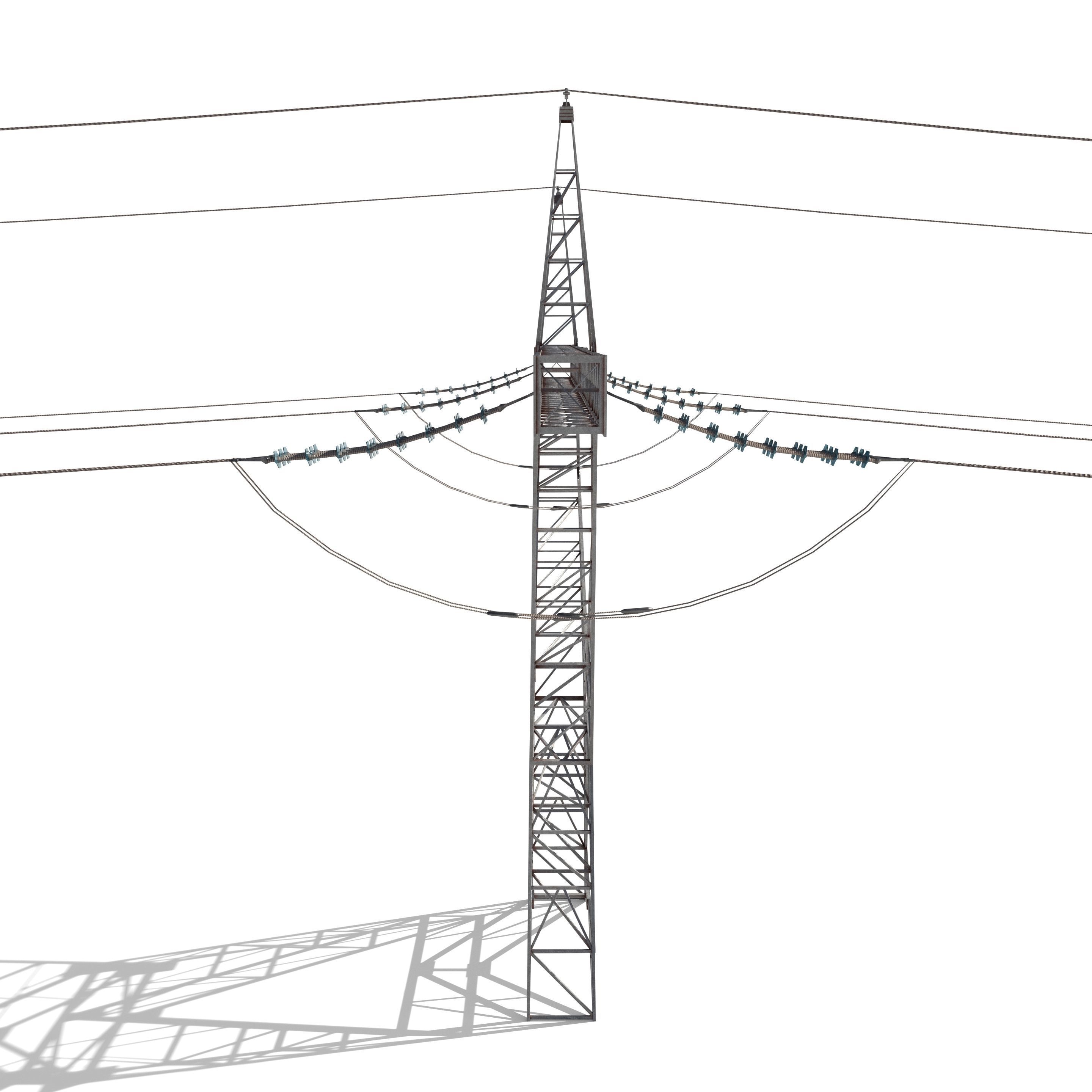 Electricity Pole 21 3D model_1