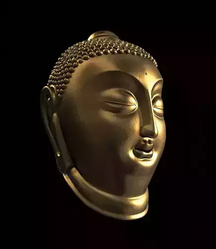Buddha Face Low-poly 3D model