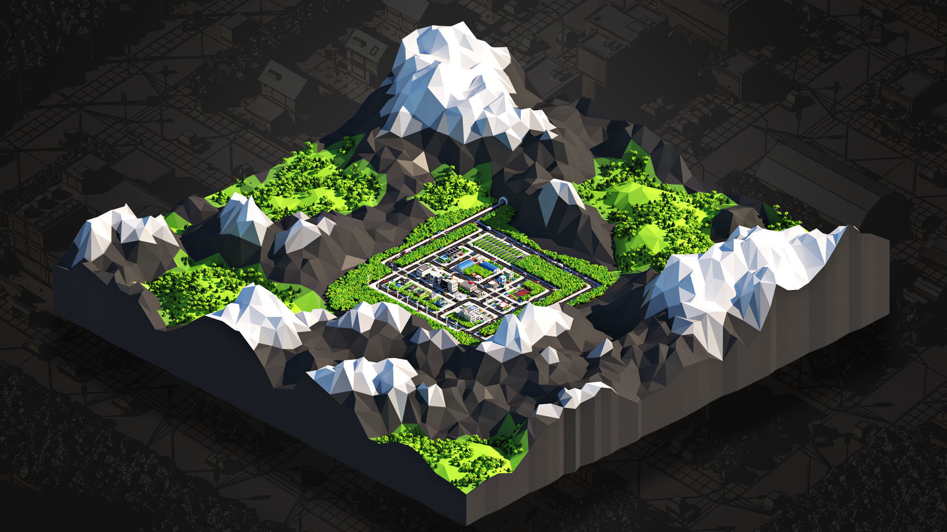 Cartoon Low Poly City Pack V2 Low-poly 3D model_39