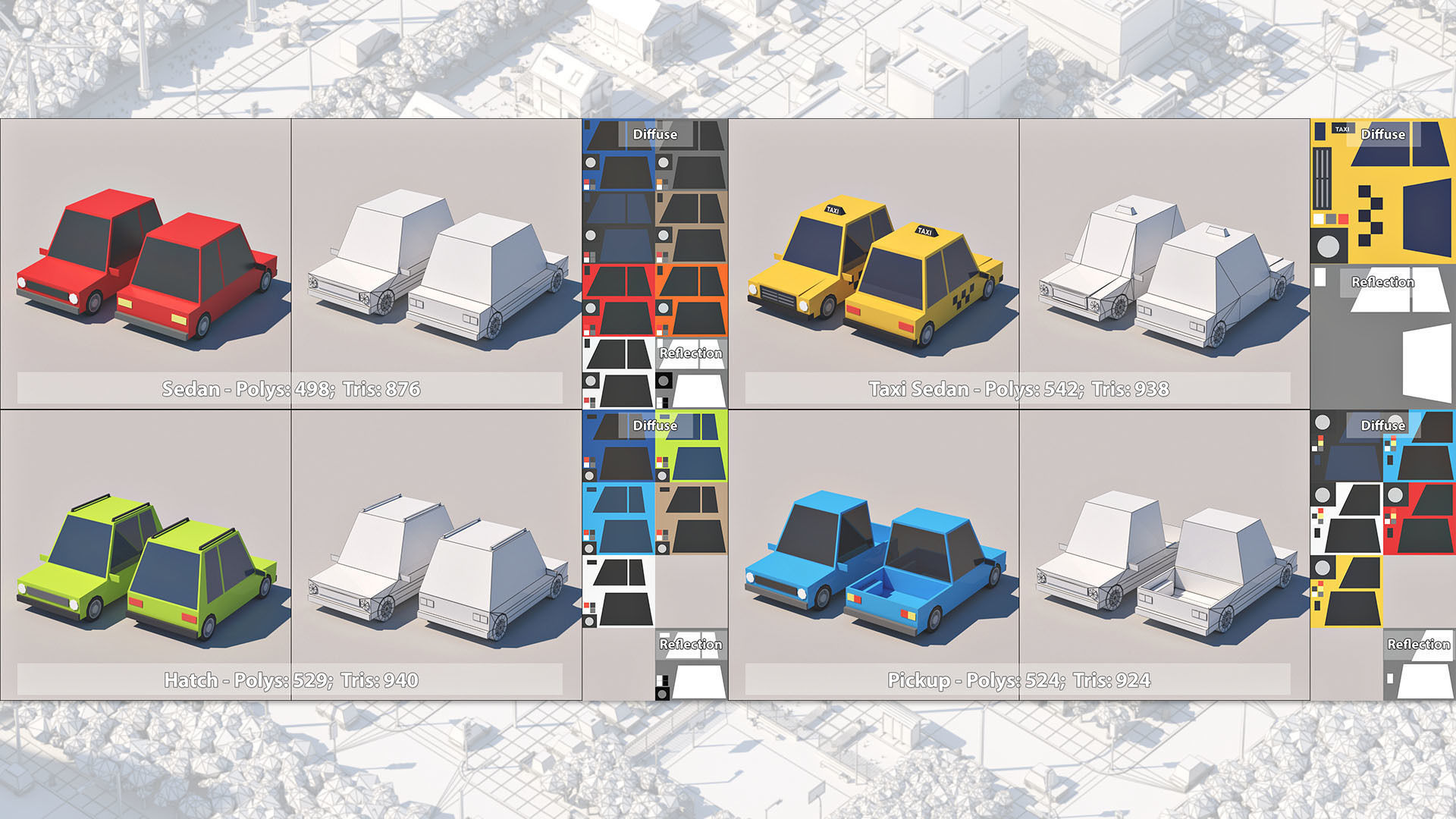 Cartoon Low Poly City Pack V2 Low-poly 3D model_37