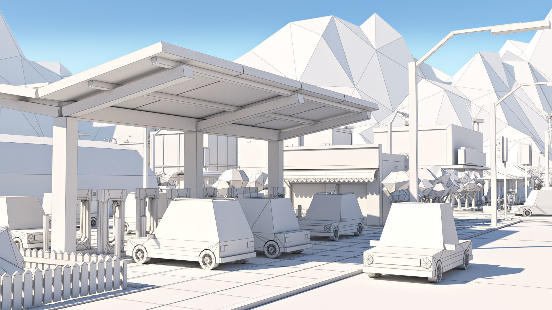 Cartoon Low Poly City Pack V2 Low-poly 3D model_27