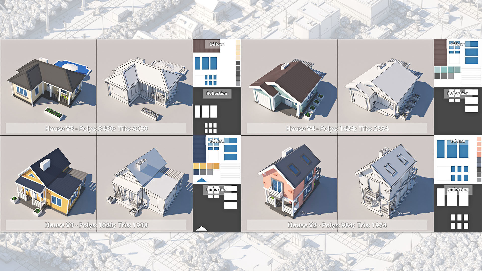 Cartoon Low Poly City Pack V2 Low-poly 3D model_33