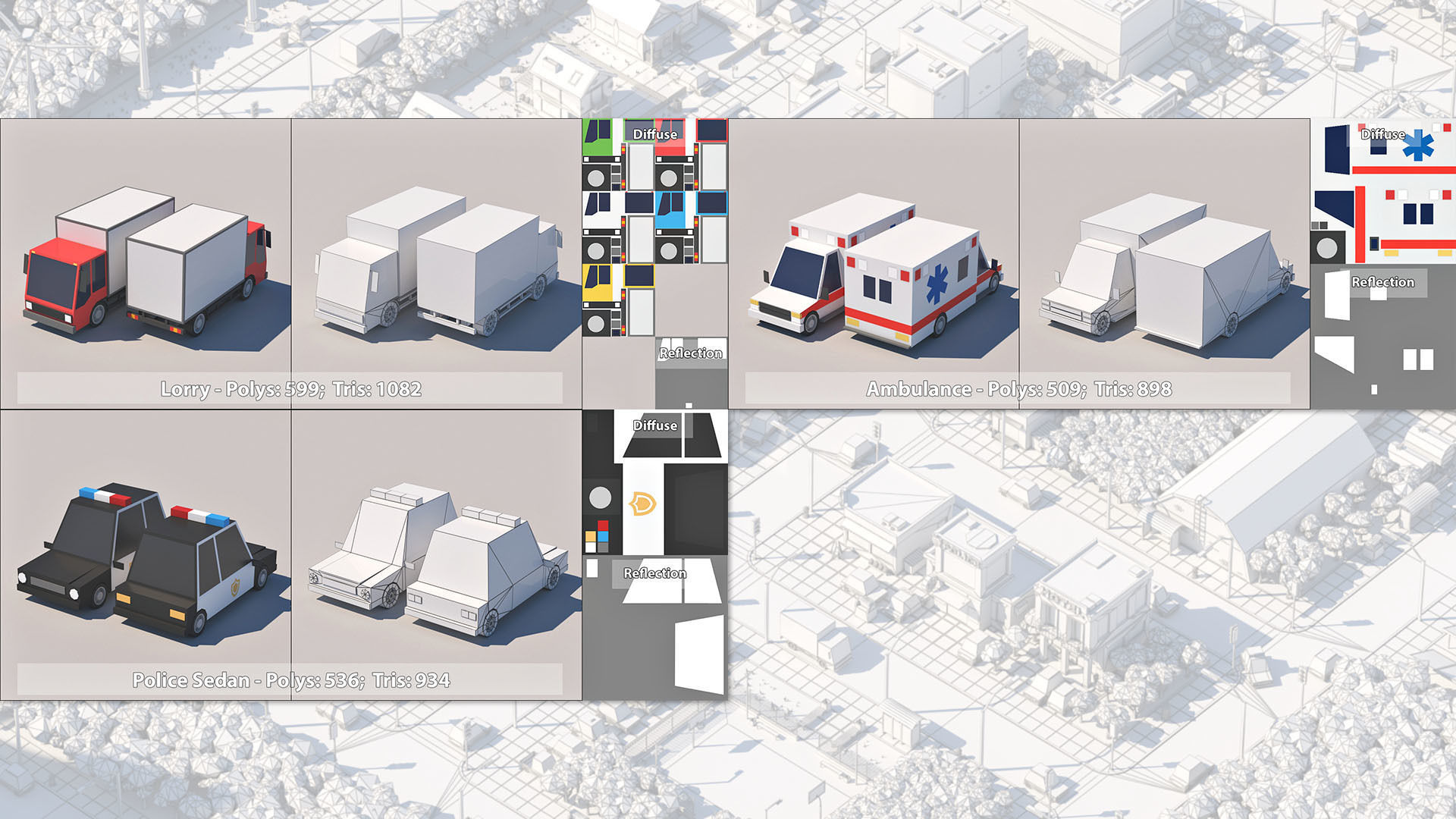 Cartoon Low Poly City Pack V2 Low-poly 3D model_38
