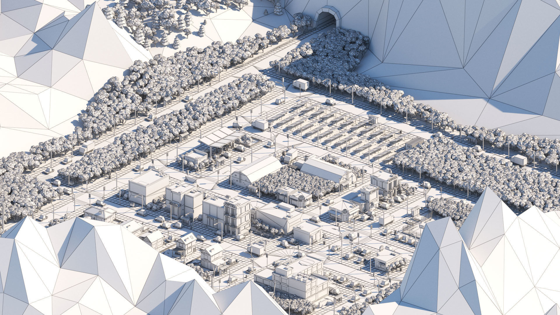 Cartoon Low Poly City Pack V2 Low-poly 3D model_26