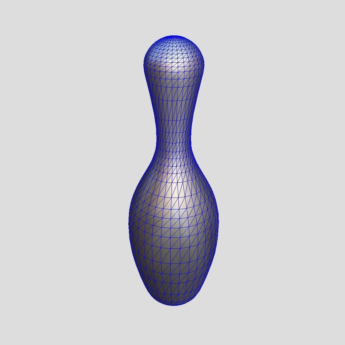 Bowling Pin Low-poly 3D model_1