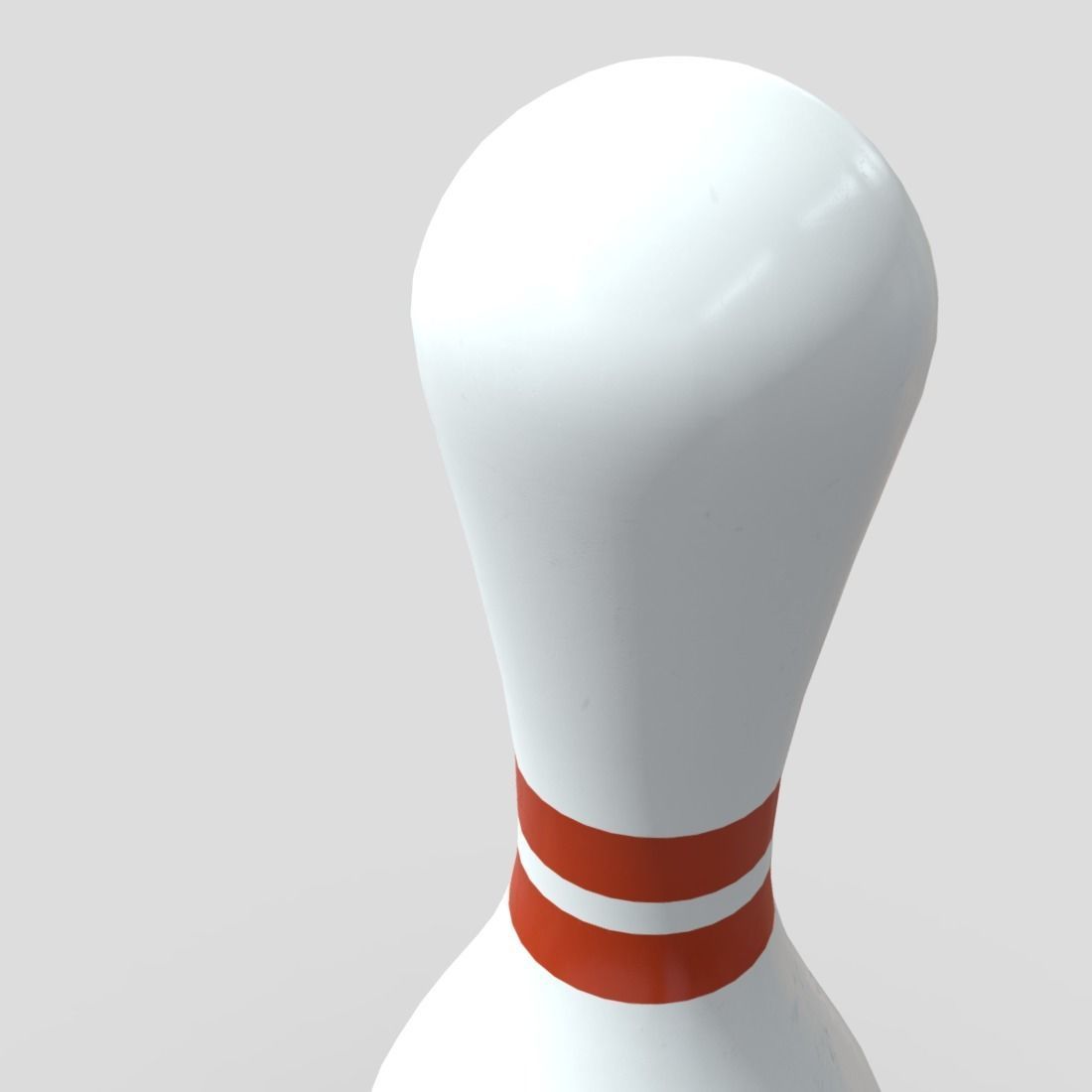 Bowling Pin Low-poly 3D model_7