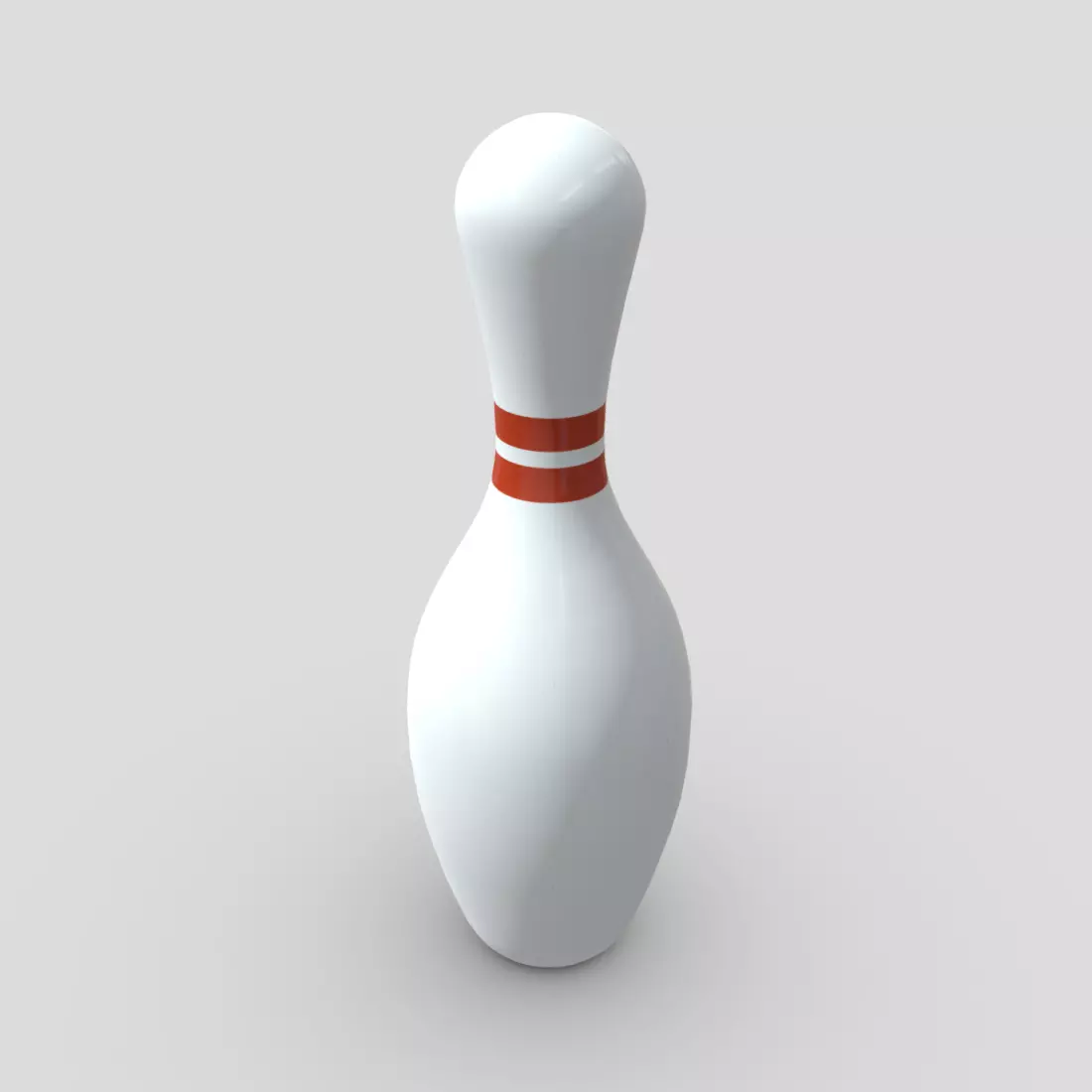 Bowling Pin Low-poly 3D model_0