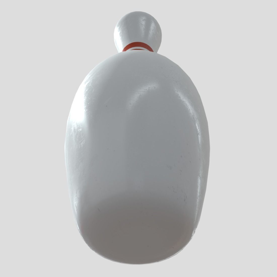 Bowling Pin Low-poly 3D model_5