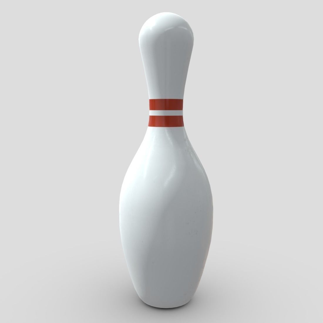 Bowling Pin Low-poly 3D model_2