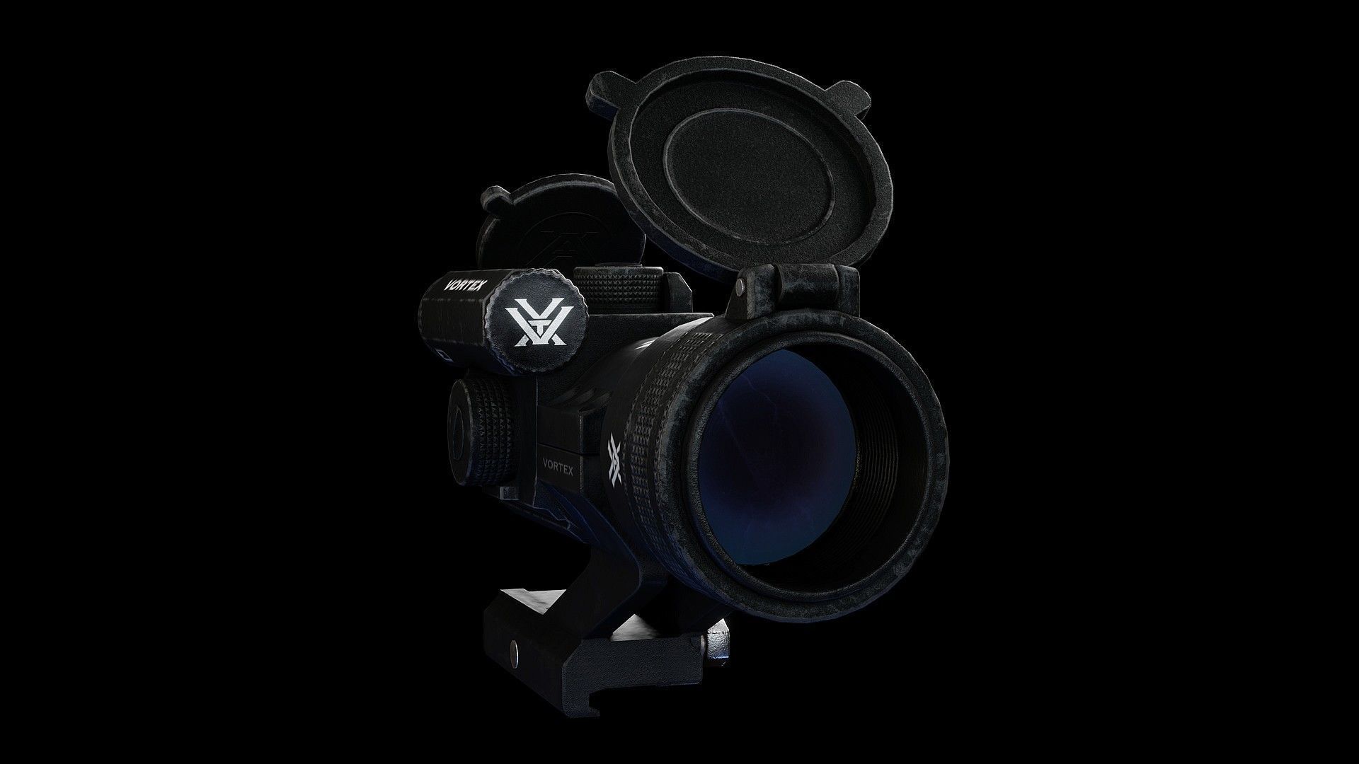 StrikeFire II Red Dot Rifle Optic Low-poly 3D model_4