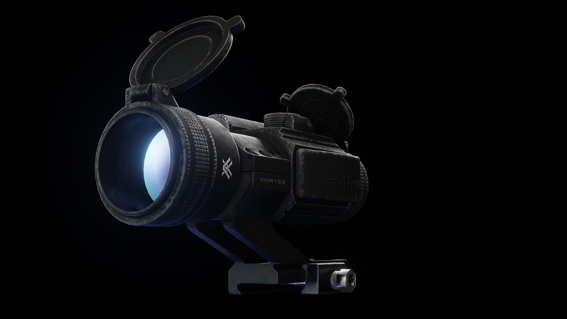 StrikeFire II Red Dot Rifle Optic Low-poly 3D model_2