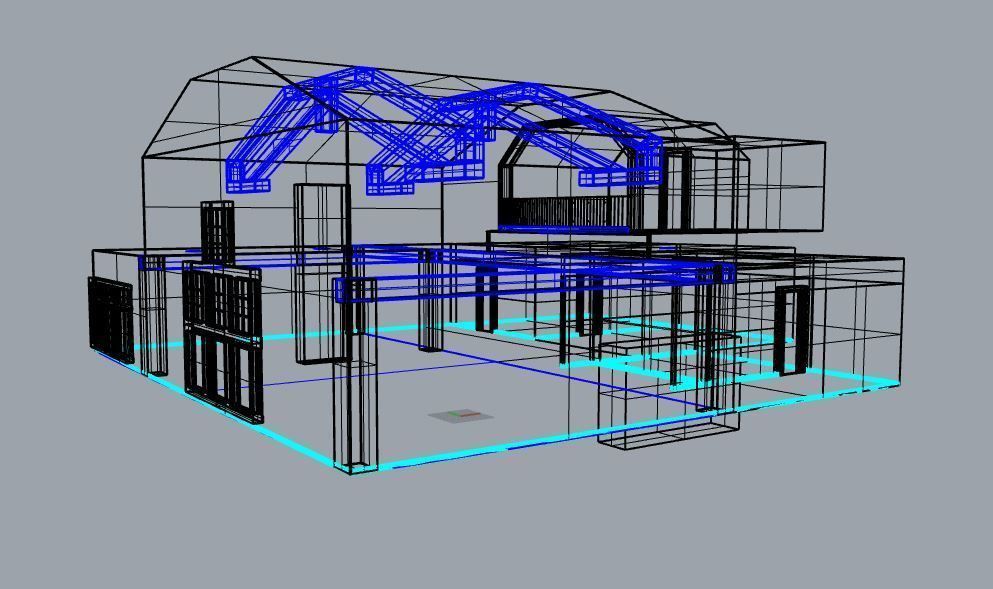 House Interior Empty 3D model_4