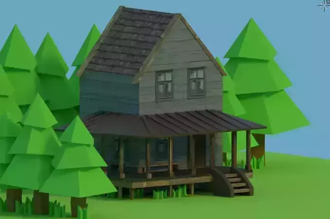 Low-poly Medieval House