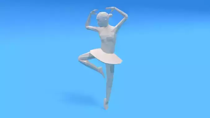 Low Poly Ballerina Girl