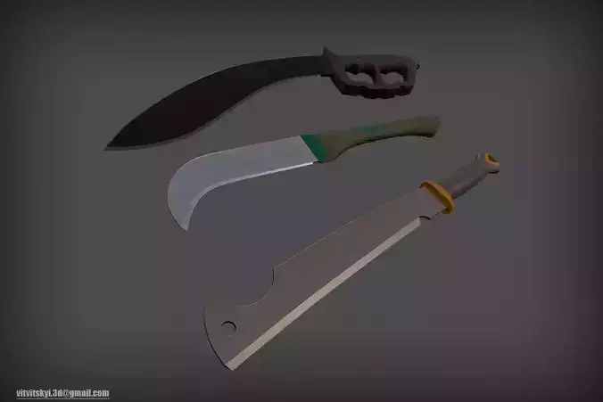 Set Machetes Kukri