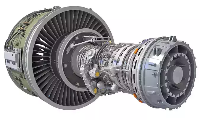 PW GTF Geared Turbofan Engine 3D model