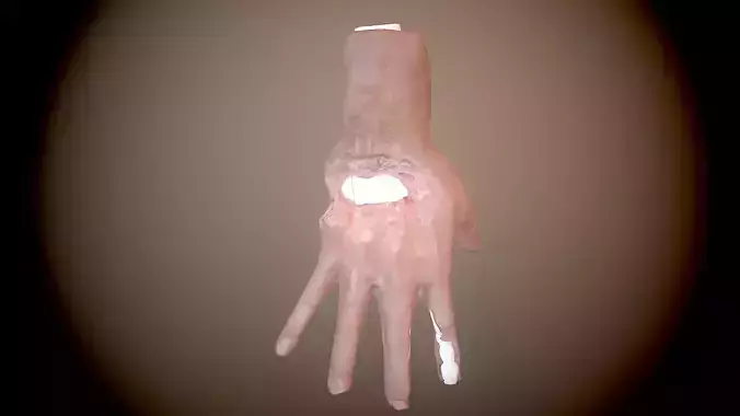 Robotic human hand cyborg rigged