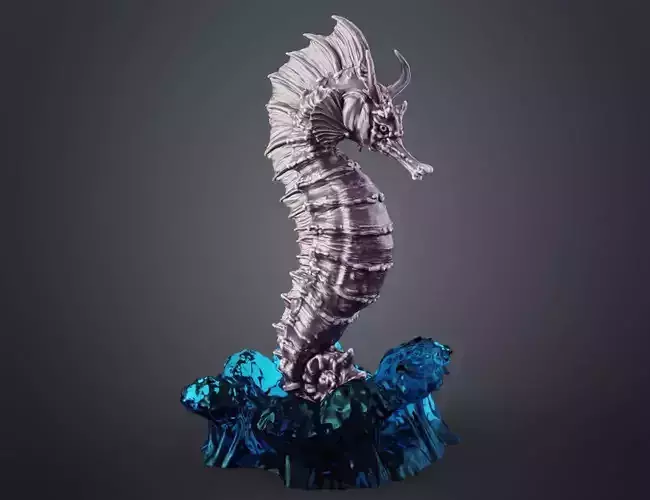 Seahorse - 3D PRINT MODEL statue