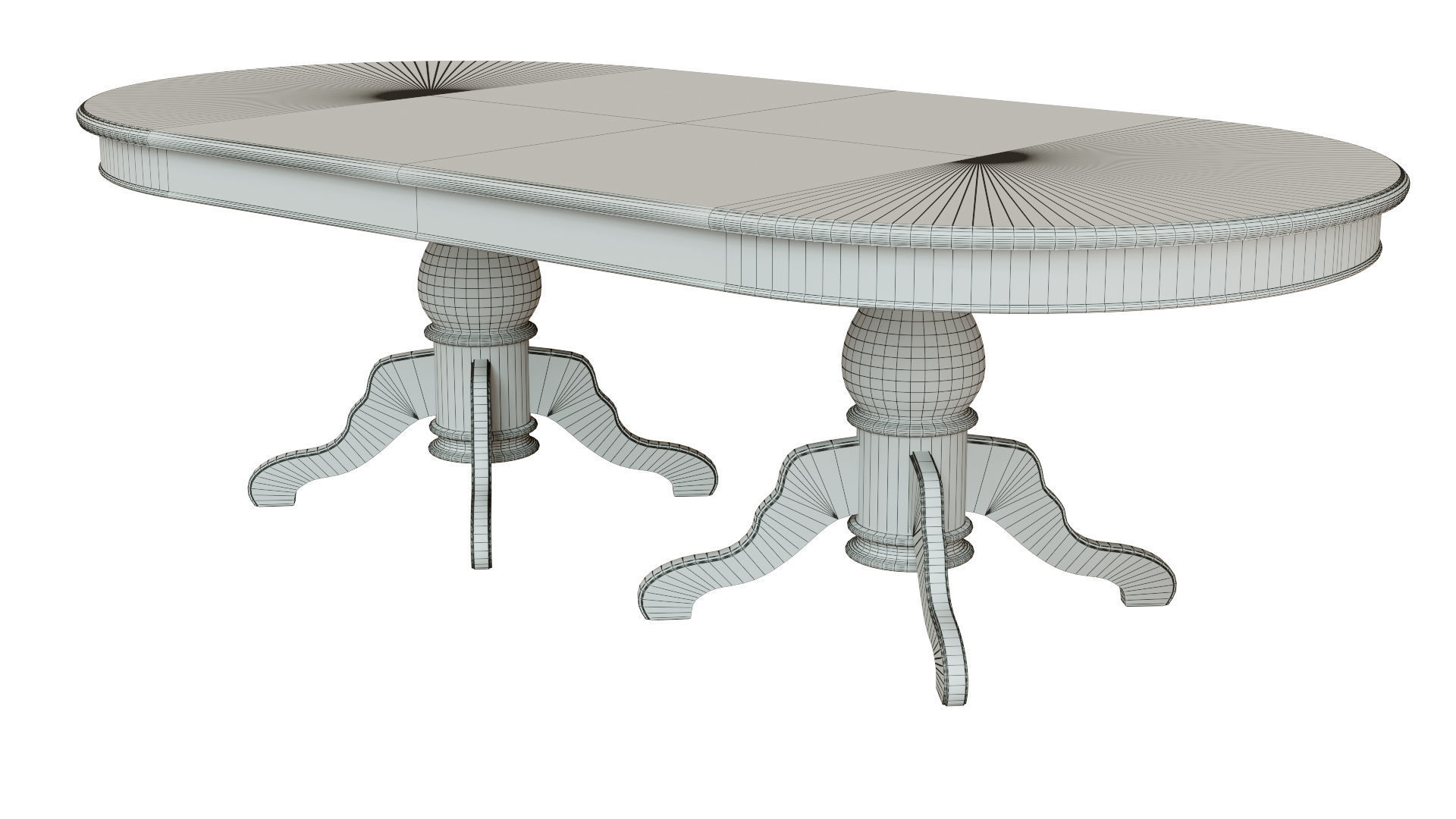 Wooden table with veneers 2500 3D model_7