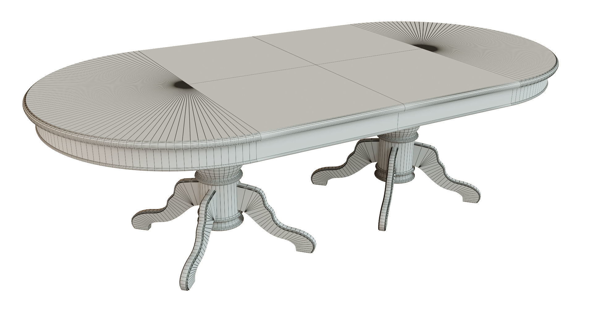 Wooden table with veneers 2500 3D model_6