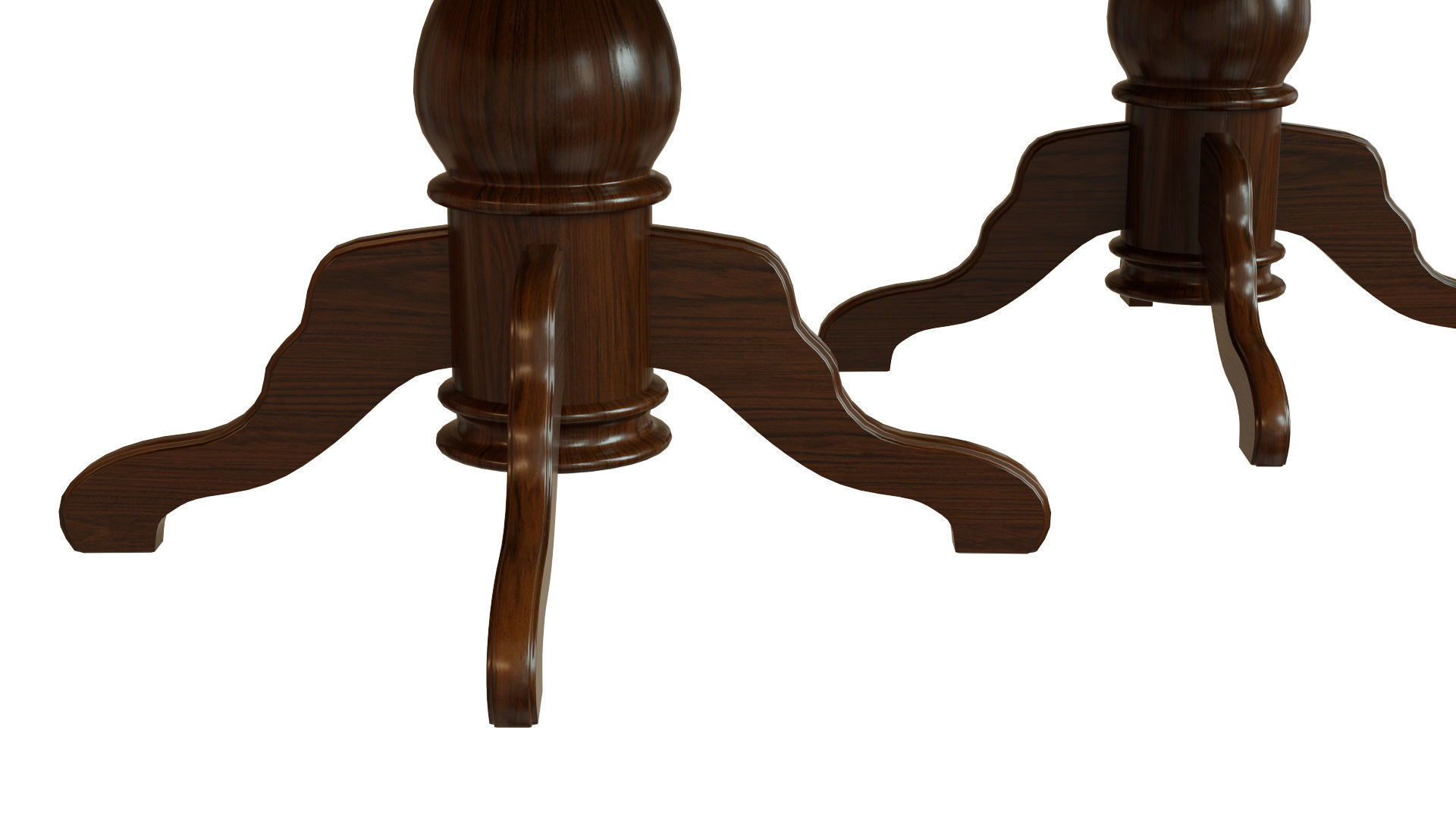 Wooden table with veneers 2500 3D model_5