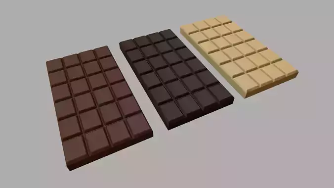 Chocolate Bars Low-poly 3D model