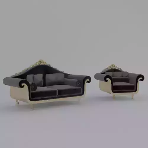 Classic Sofa Set 3D model