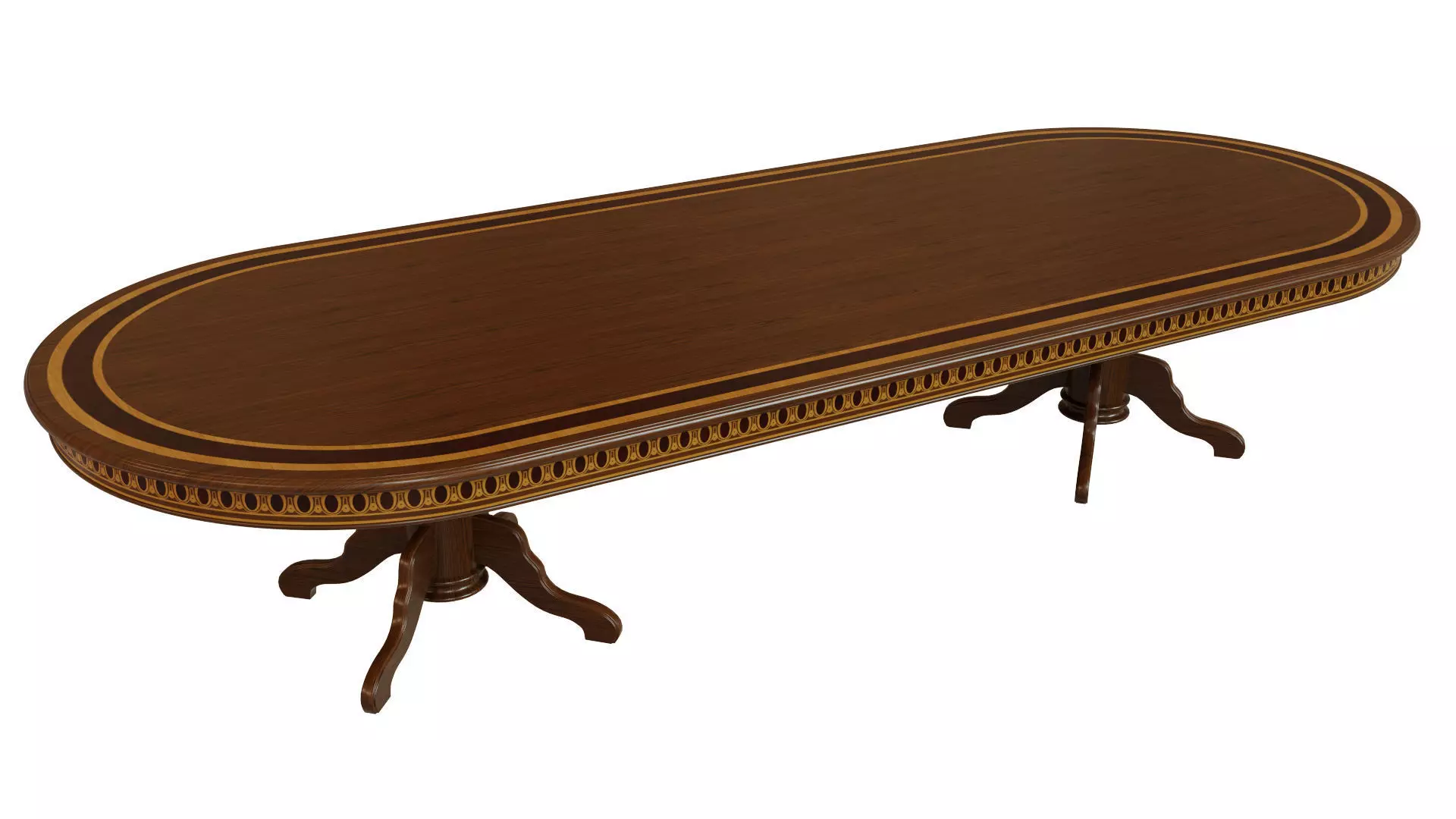 Wooden table with veneers 3500 3D model_0