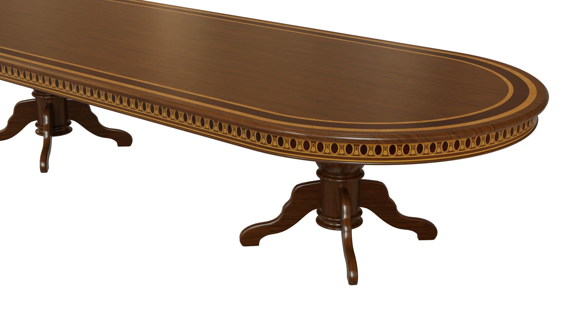 Wooden table with veneers 3500 3D model_1
