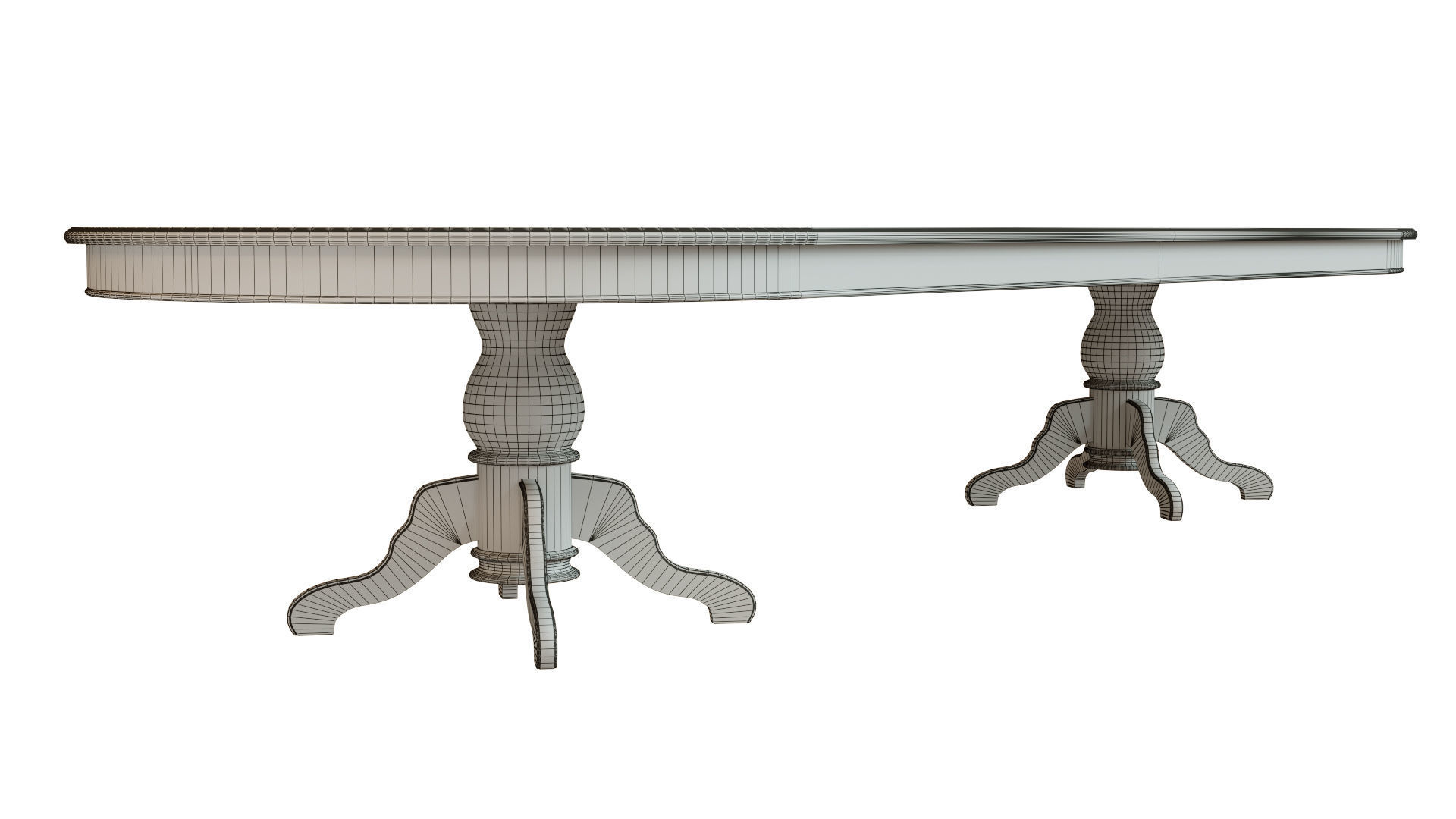 Wooden table with veneers 4000 3D model_7