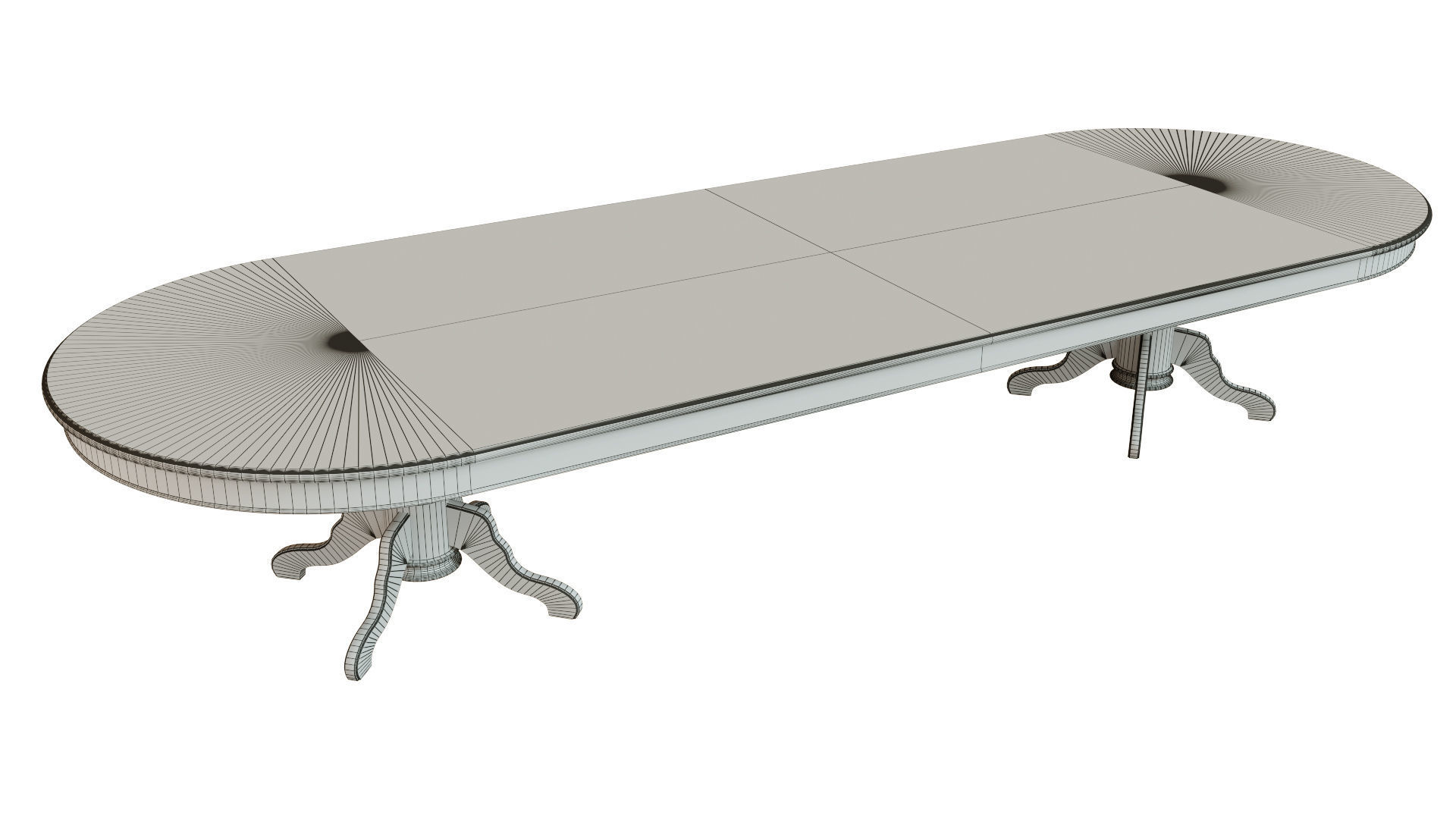 Wooden table with veneers 4000 3D model_6