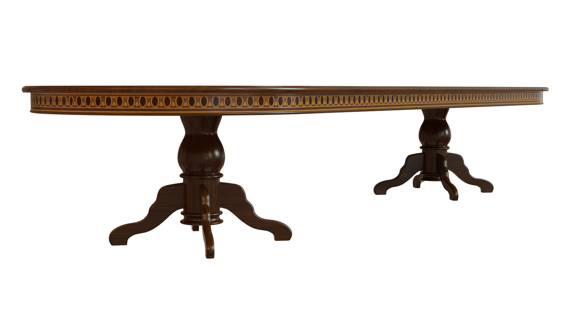 Wooden table with veneers 4000 3D model_4