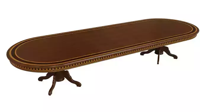 Wooden table with veneers 4000 3D model