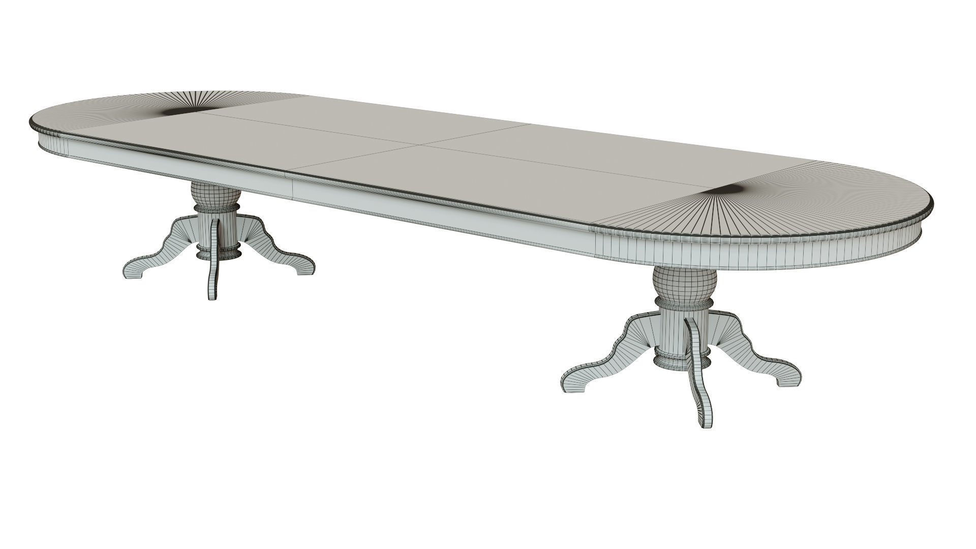 Wooden table with veneers 4000 3D model_8