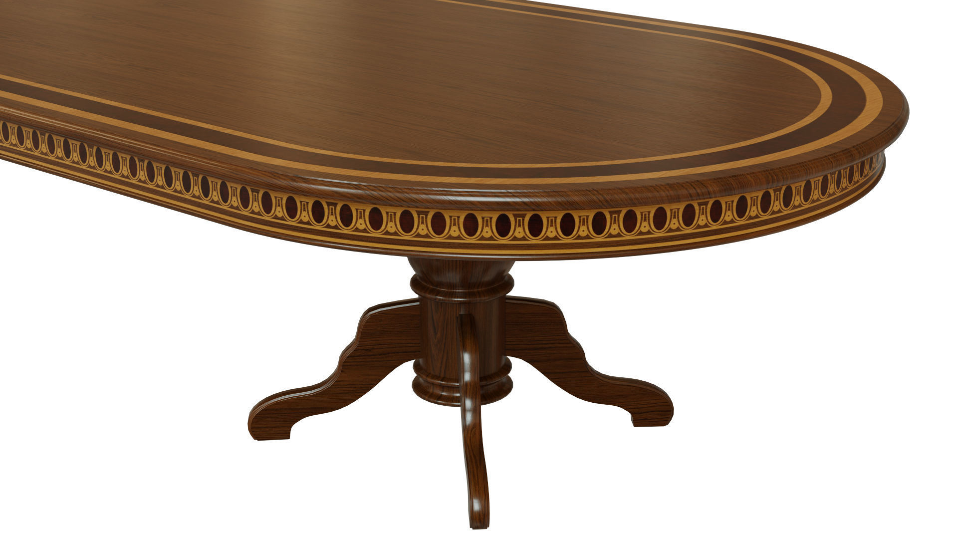 Wooden table with veneers 4000 3D model_1