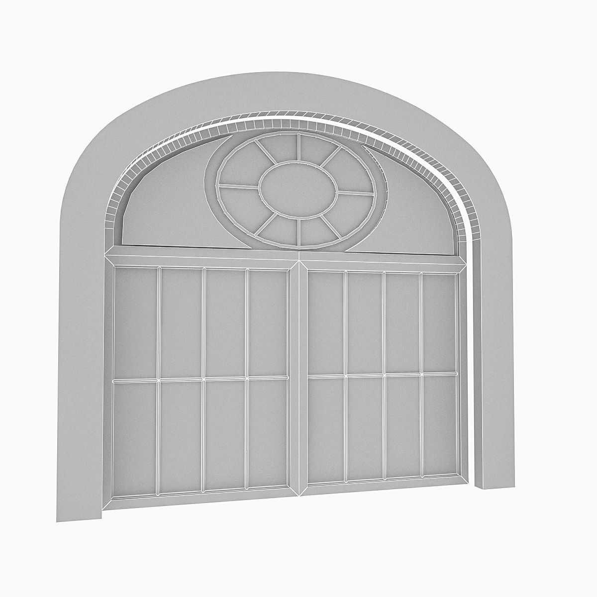 Classic door 3 Low-poly 3D model_3