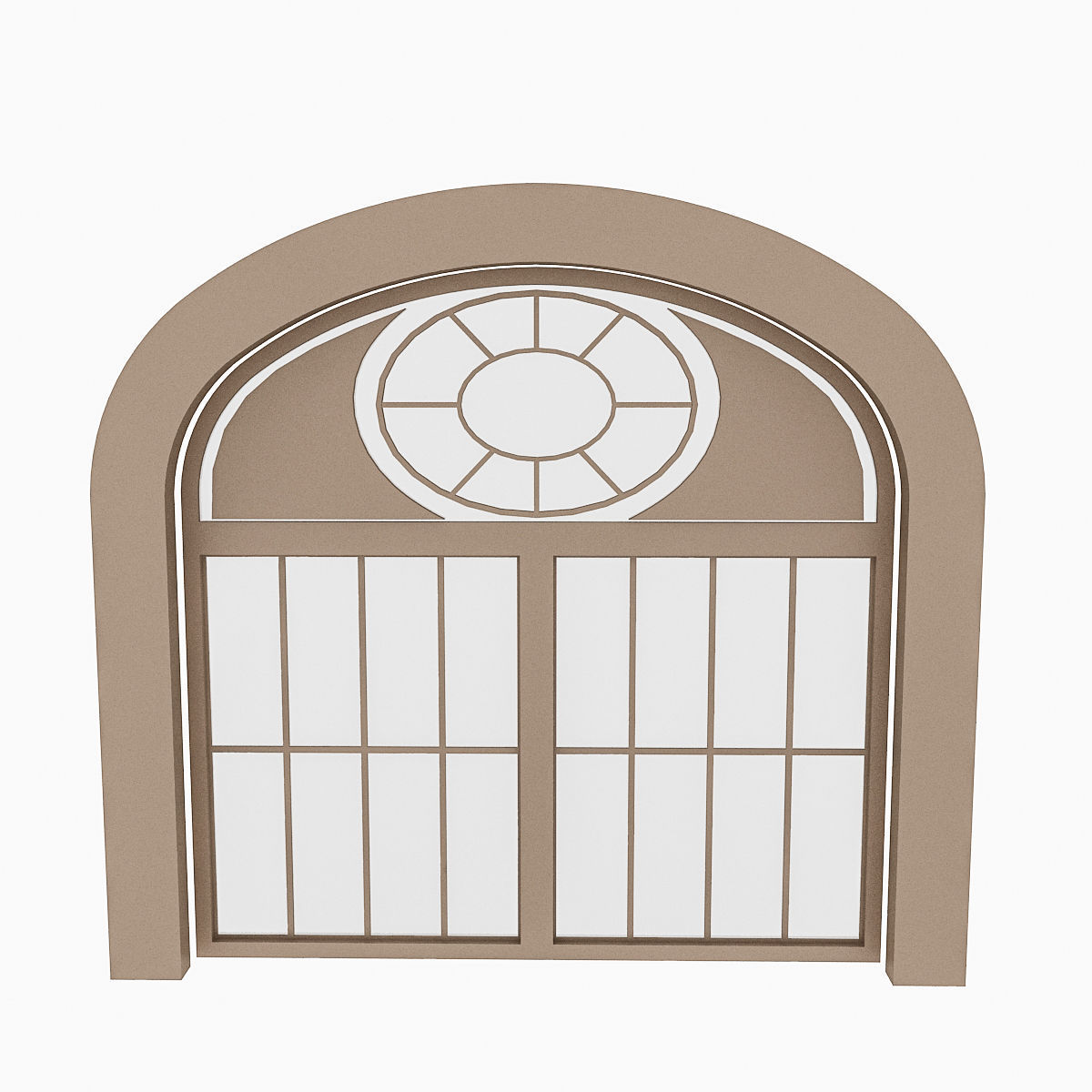 Classic door 3 Low-poly 3D model_2