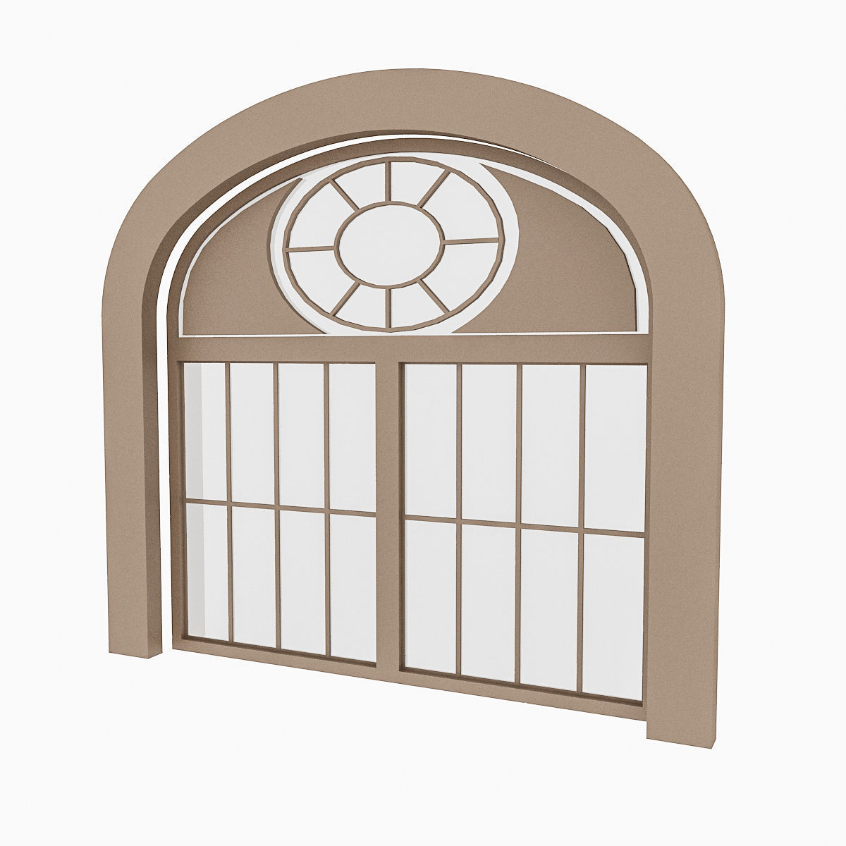 Classic door 3 Low-poly 3D model_1