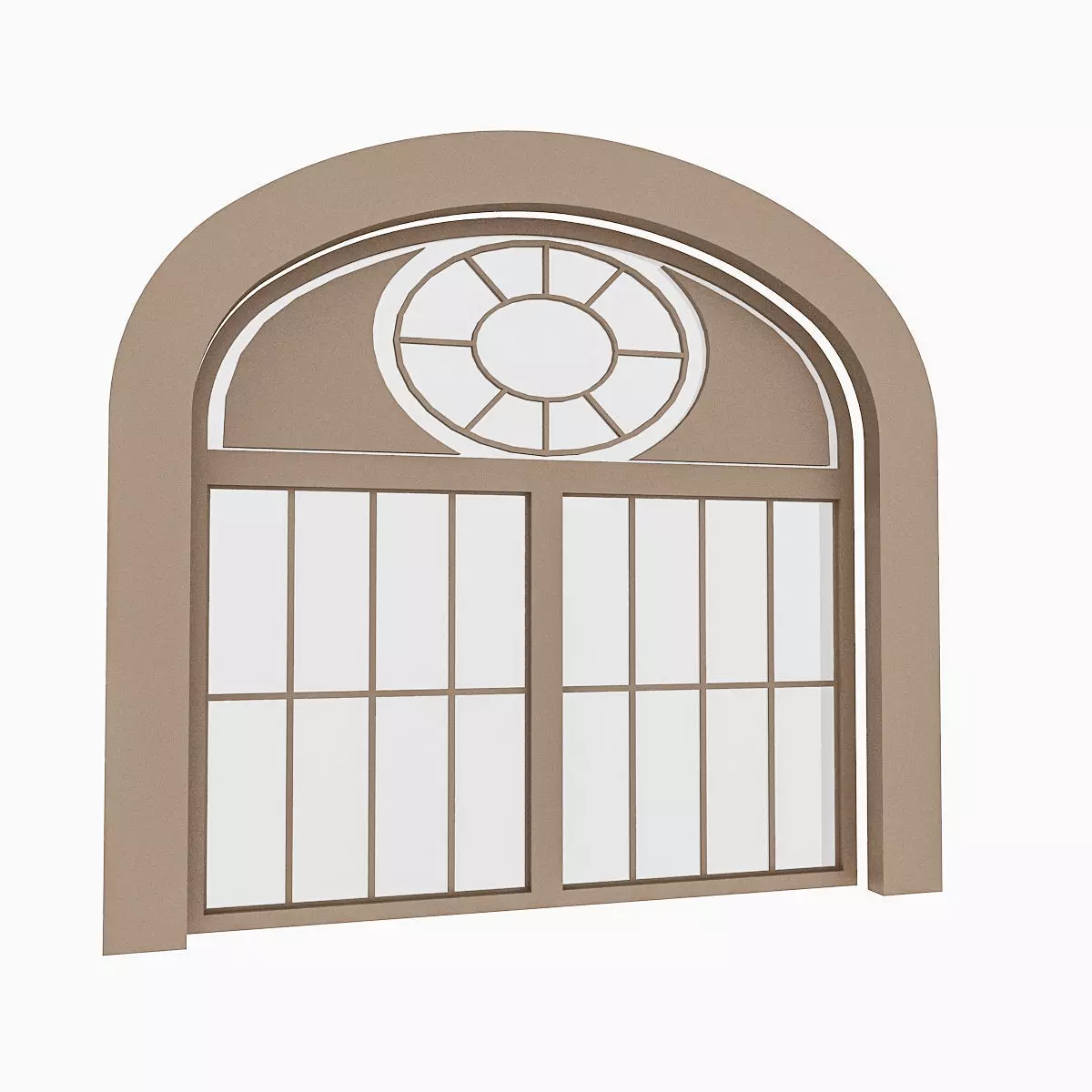 Classic door 3 Low-poly 3D model_0