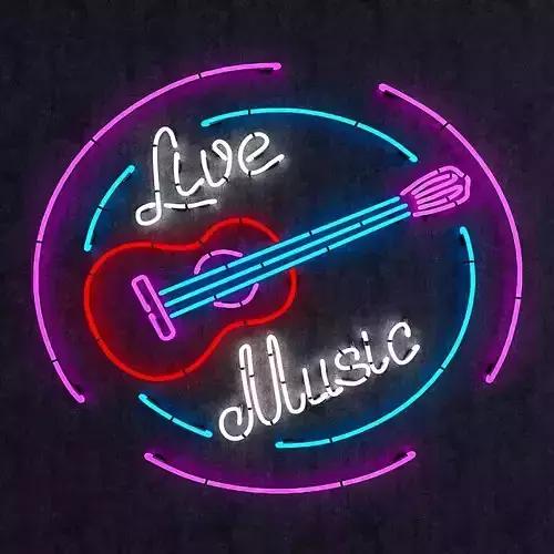Live Music Neon Sign